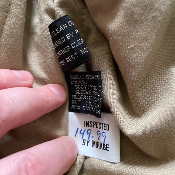 Men’s large vintage mirage lined leather jacket. - Picture 4 of 6